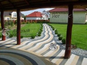 Мощение тротуарной клинкерной плиткой 
