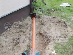 Соединение с дождеприемником